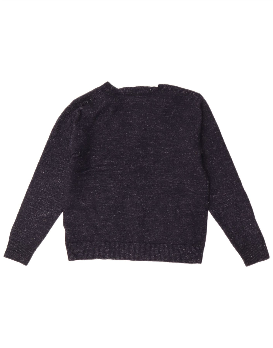 Suéter cardigã masculino J. Crew Slim Fit de lã manchada azul marinho médio