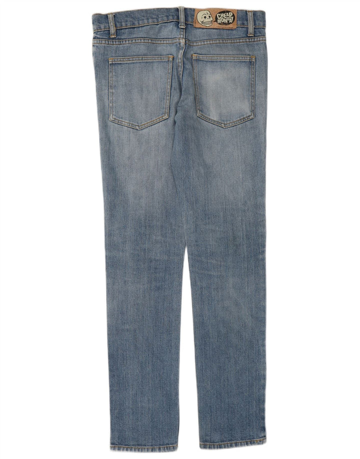 Jeans justos femininos baratos de segunda-feira W29 L32 azul