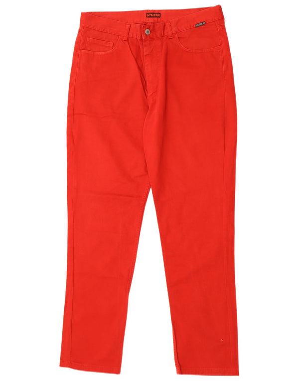 Calça casual masculina Playlife cônica IT 52 XL W32 L31 algodão vermelho