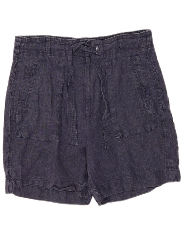 Shorts chino feminino Polo Ralph Lauren EUA 6 médio W32 linho azul marinho