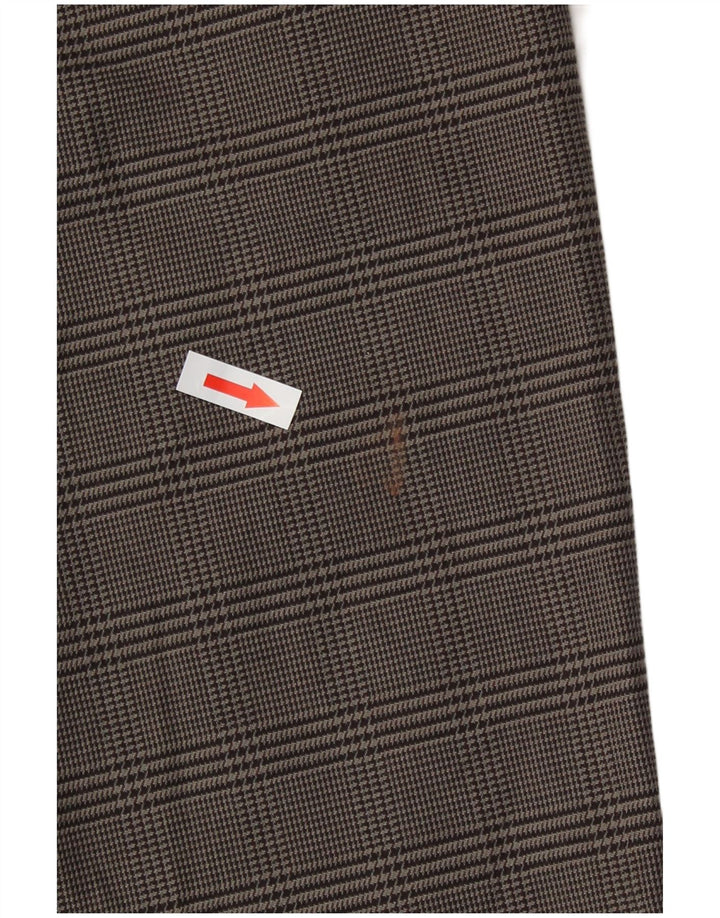Calça feminina Dockers reta casual W28 L30 marrom houndstooth