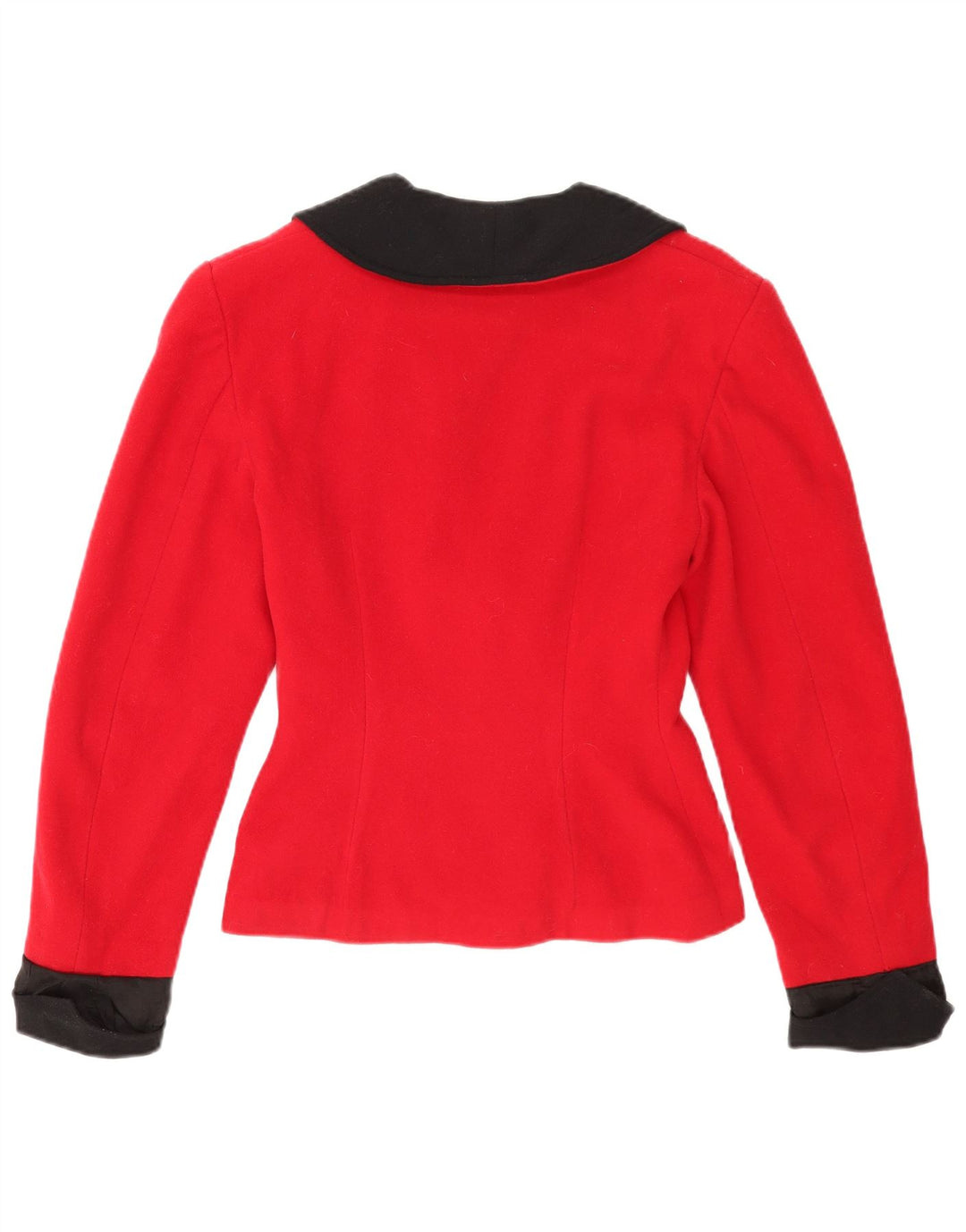 Jaqueta blazer feminina vintage com 1 botão Reino Unido 12 bloco colorido vermelho médio