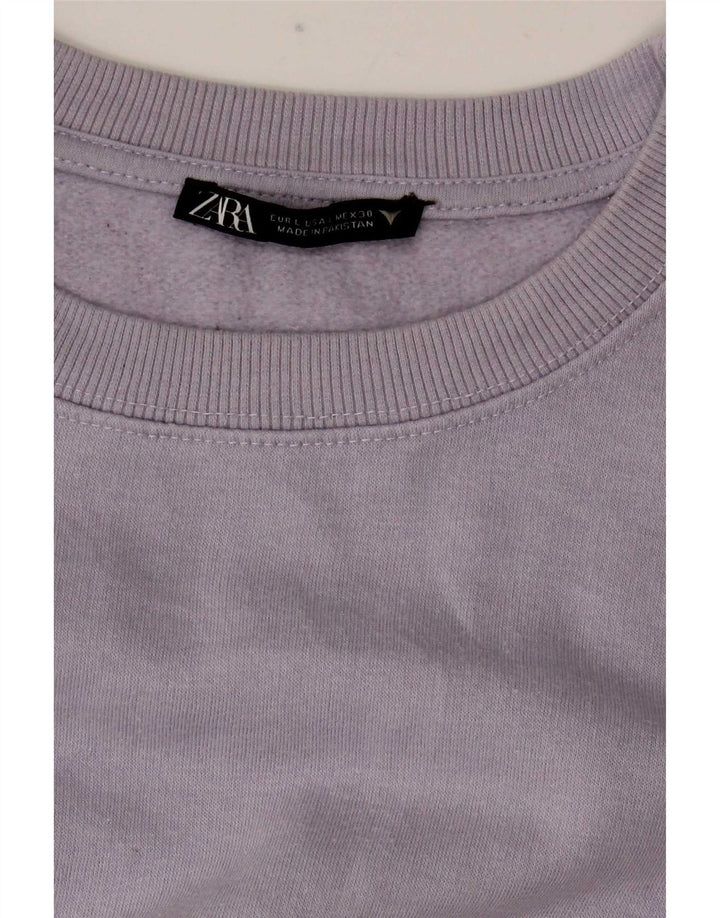 Zara moletom feminino jumper UK 16 grande roxo