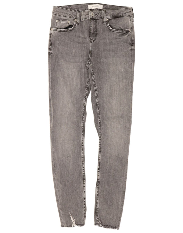Zara Womens Skinny Jeans EU 38 Small W28 L28 Algodão Cinza