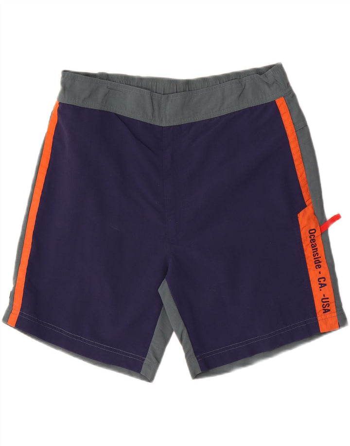 Shorts de natação masculino ASICS Graphic grande azul marinho Colourblock Nylon