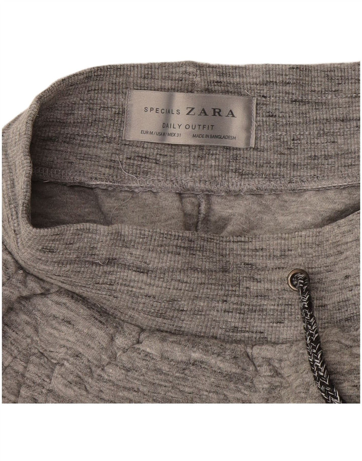 Calça de treino masculina Zara Joggers cinza médio manchado