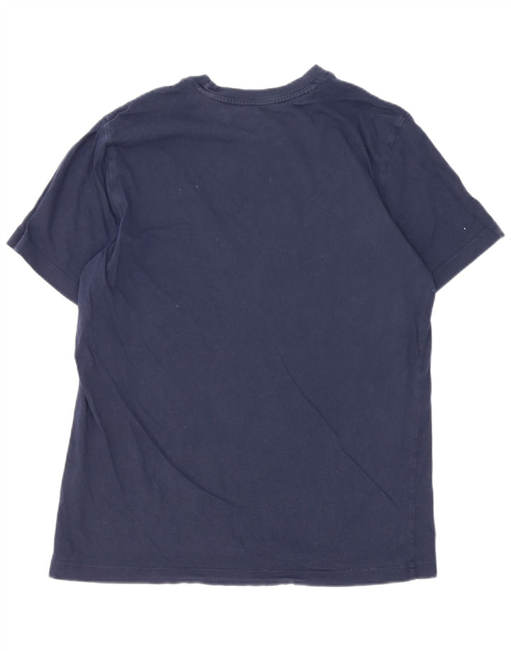 Camiseta gráfica masculina Reebok Top grande algodão azul marinho