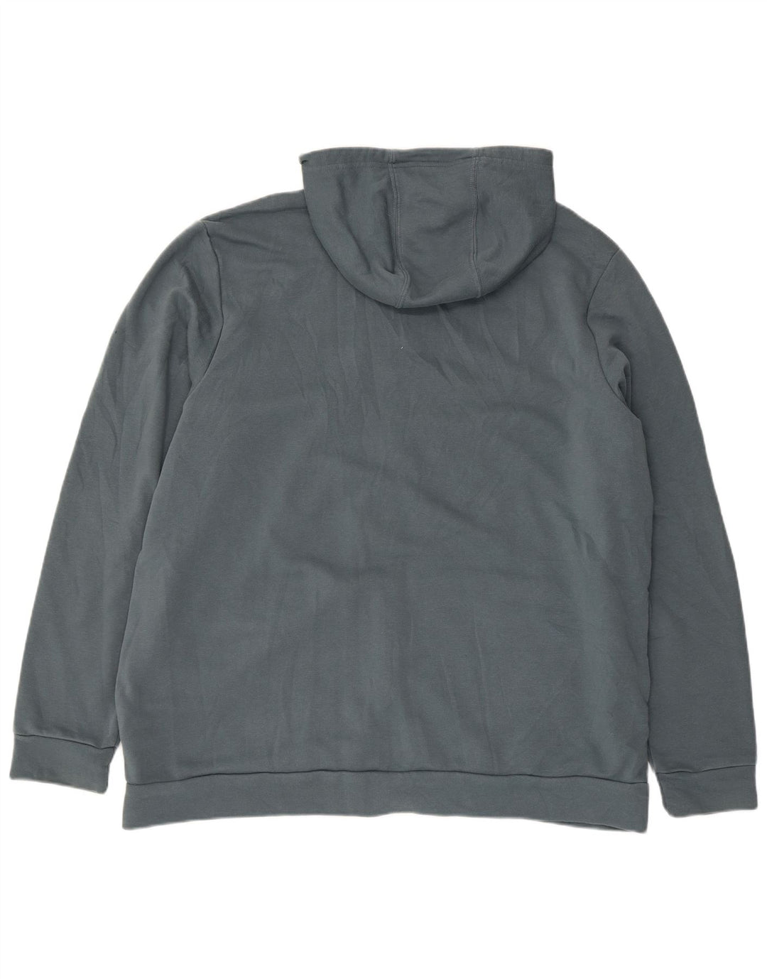 ADIDAS Suéter masculino com capuz e zíper gráfico 2XL algodão azul