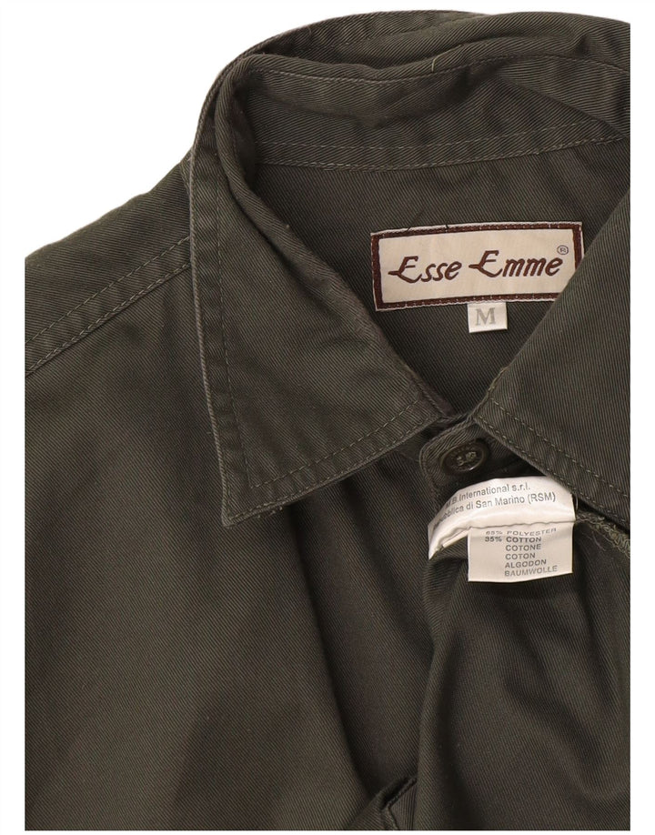 Camisa militar masculina ESSE EMME poliéster cáqui médio