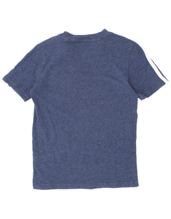 Camiseta Adidas Menino Top 7-8 Anos Azul Marinho Algodão