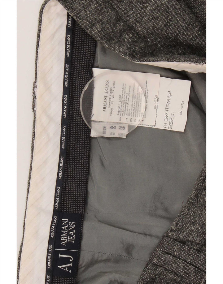 Calça Chino Slim Feminina Armani W29 L29 Cinza Poliéster