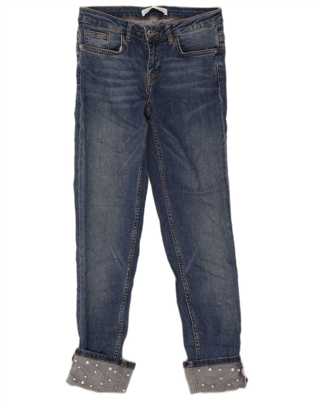 Zara Jeans Slim Feminino EU 36 XS W26 L26 Azul
