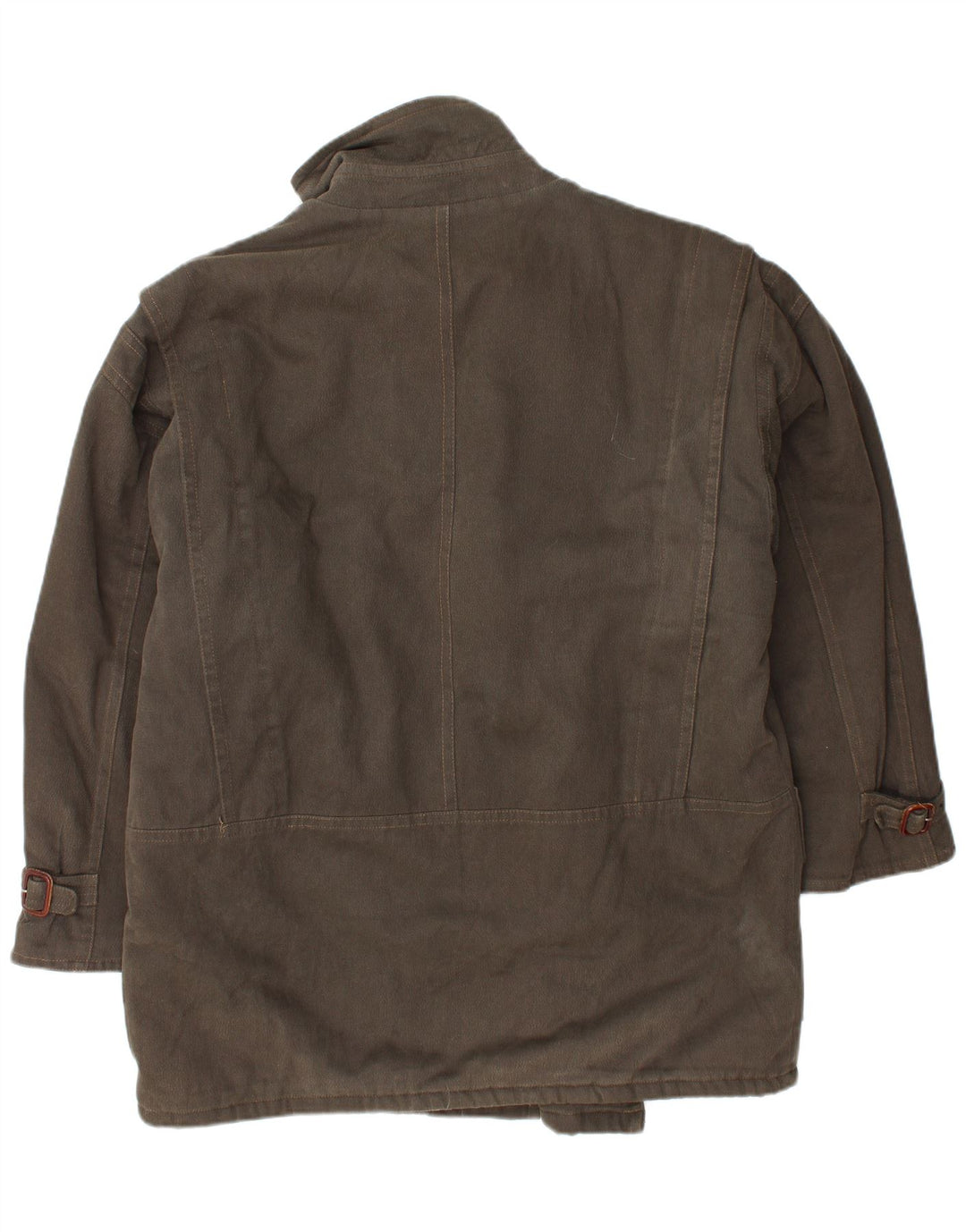 Jaqueta Sherpa masculina VINTAGE UK 40 grande algodão marrom