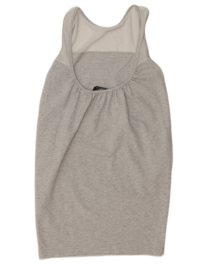Vestido básico feminino sem mangas ZARA UK 10 pequeno cinza