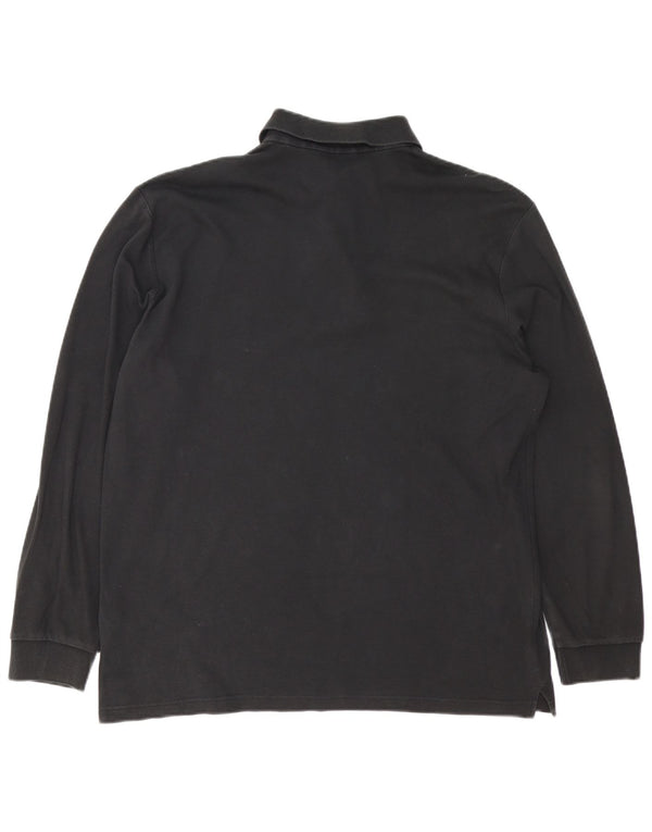 Camisa polo masculina de manga comprida Hugo Boss XL algodão preto