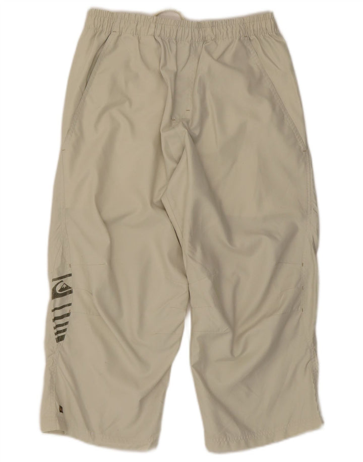 Calça de treino masculina Quiksilver Graphic Capri pequena bege poliéster