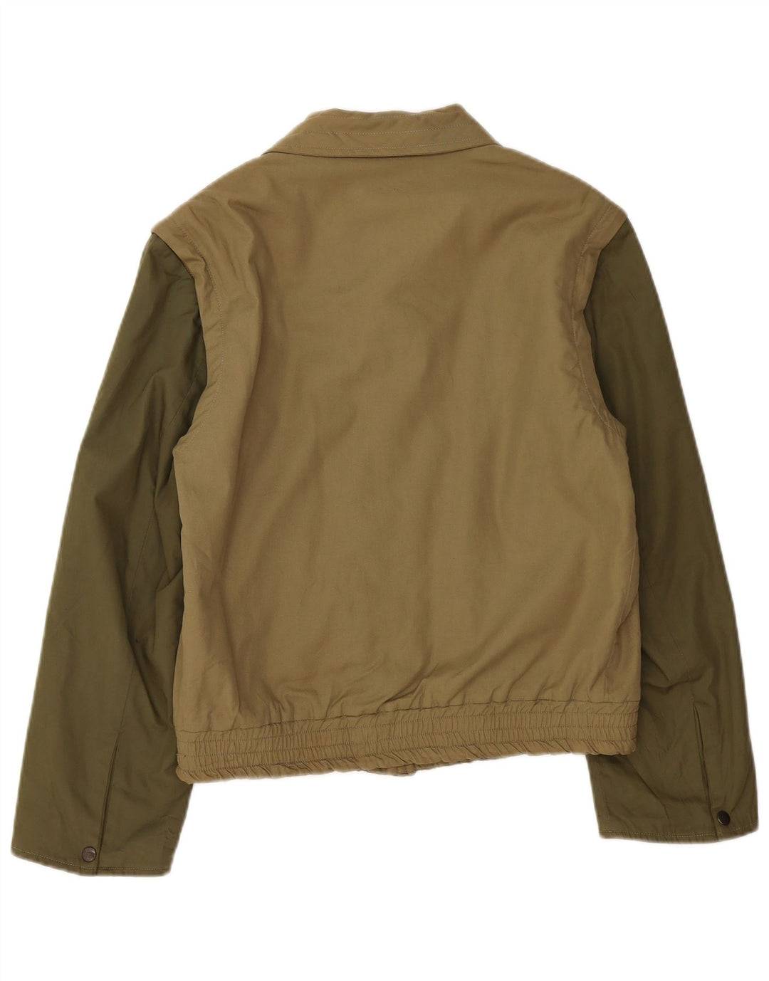 Jaqueta bomber feminina NINO DANIELI Reino Unido 16 grande bloco colorido cáqui