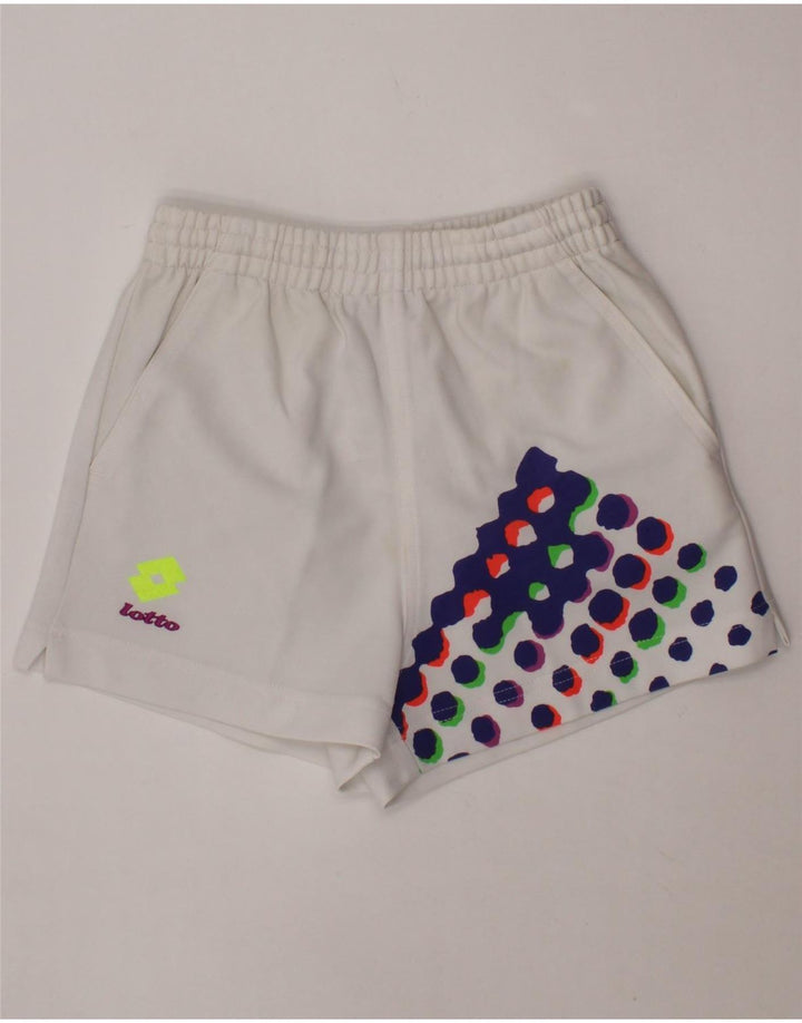 Shorts esportivos gráficos para meninas LOTTO 9-10 anos grande poliéster branco