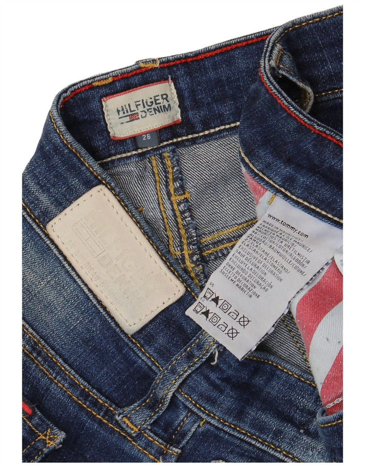 Shorts jeans feminino Tommy Hilfiger W28 algodão azul médio