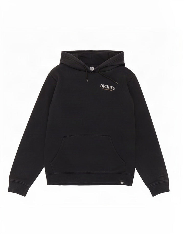 Suéter com capuz gráfico masculino Dickies algodão preto médio