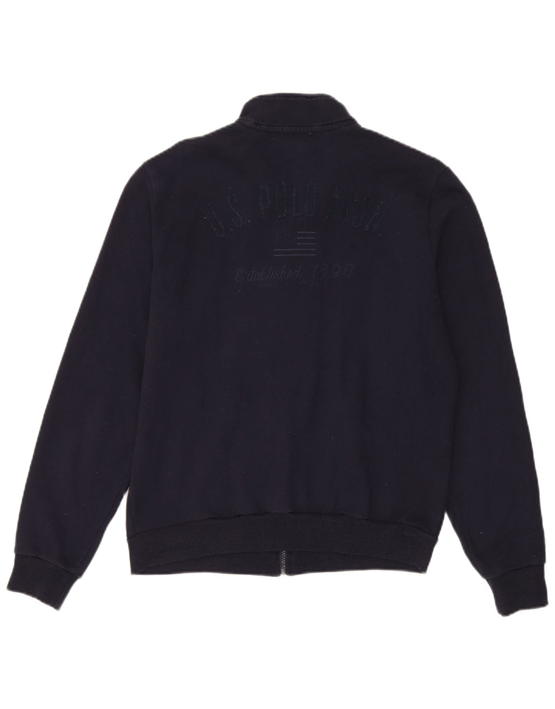 US Polo Assn. Jaqueta masculina de agasalho gráfico médio azul marinho