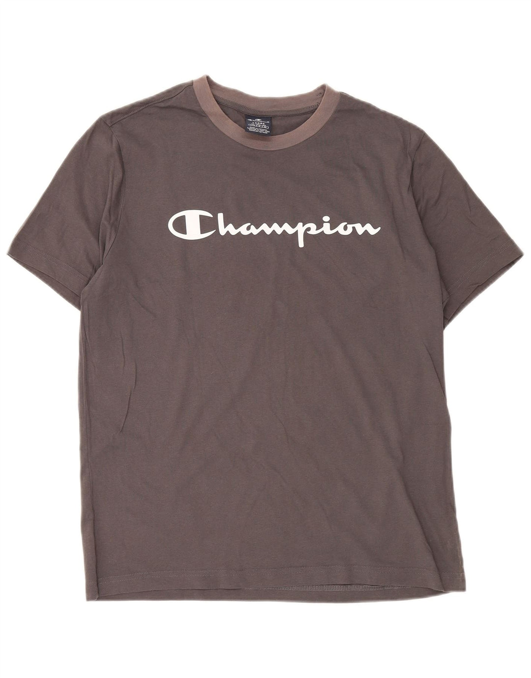 Camiseta masculina gráfica CHAMPION grande cinza