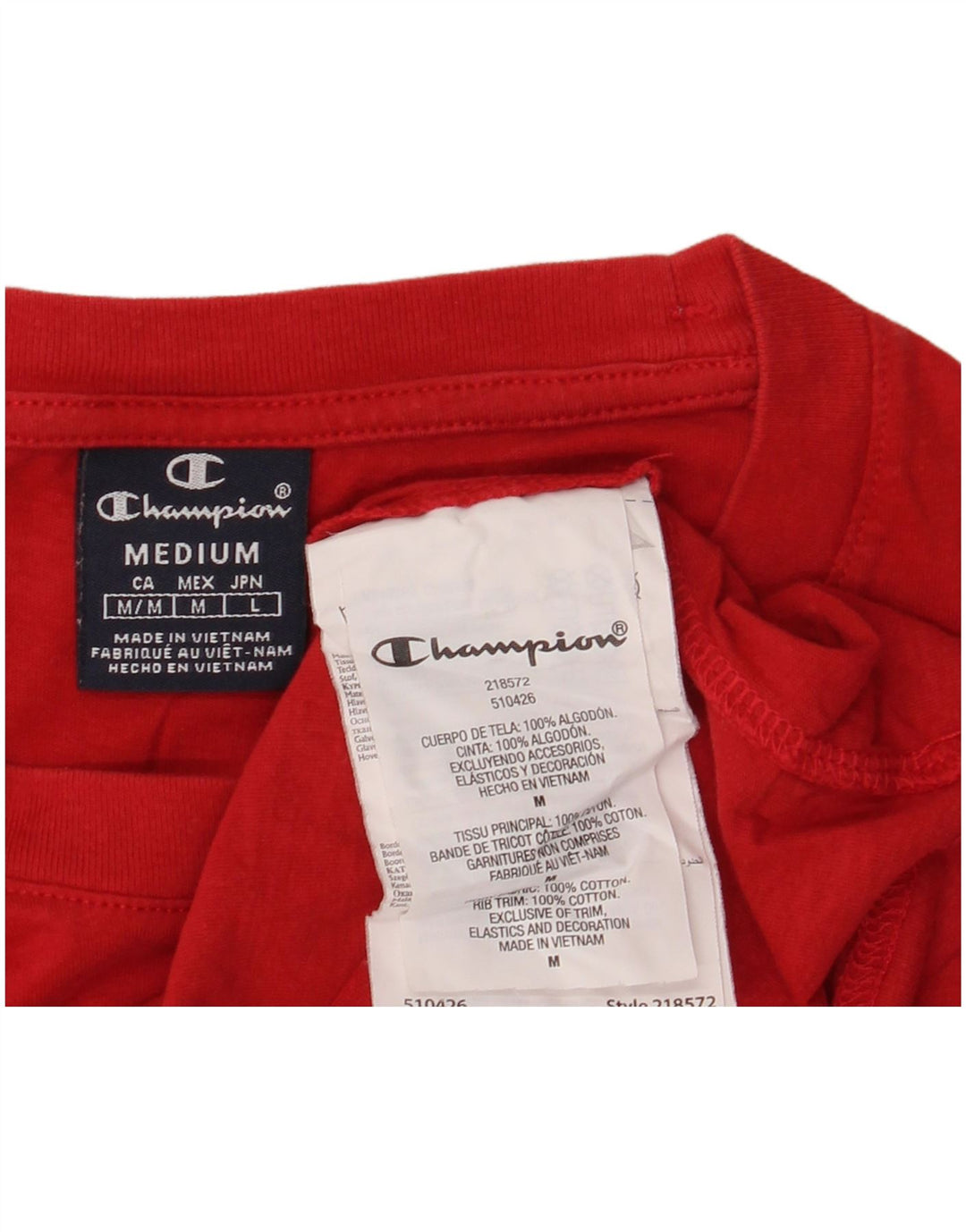 Camiseta masculina Champion Stanford Graphic Top médio algodão vermelho