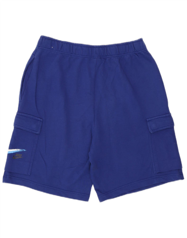 Shorts esportivos gráficos masculinos Nike médio azul algodão