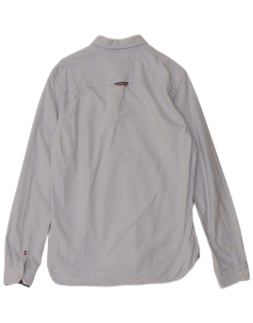Camisa masculina Tommy Hilfiger pequena azul algodão