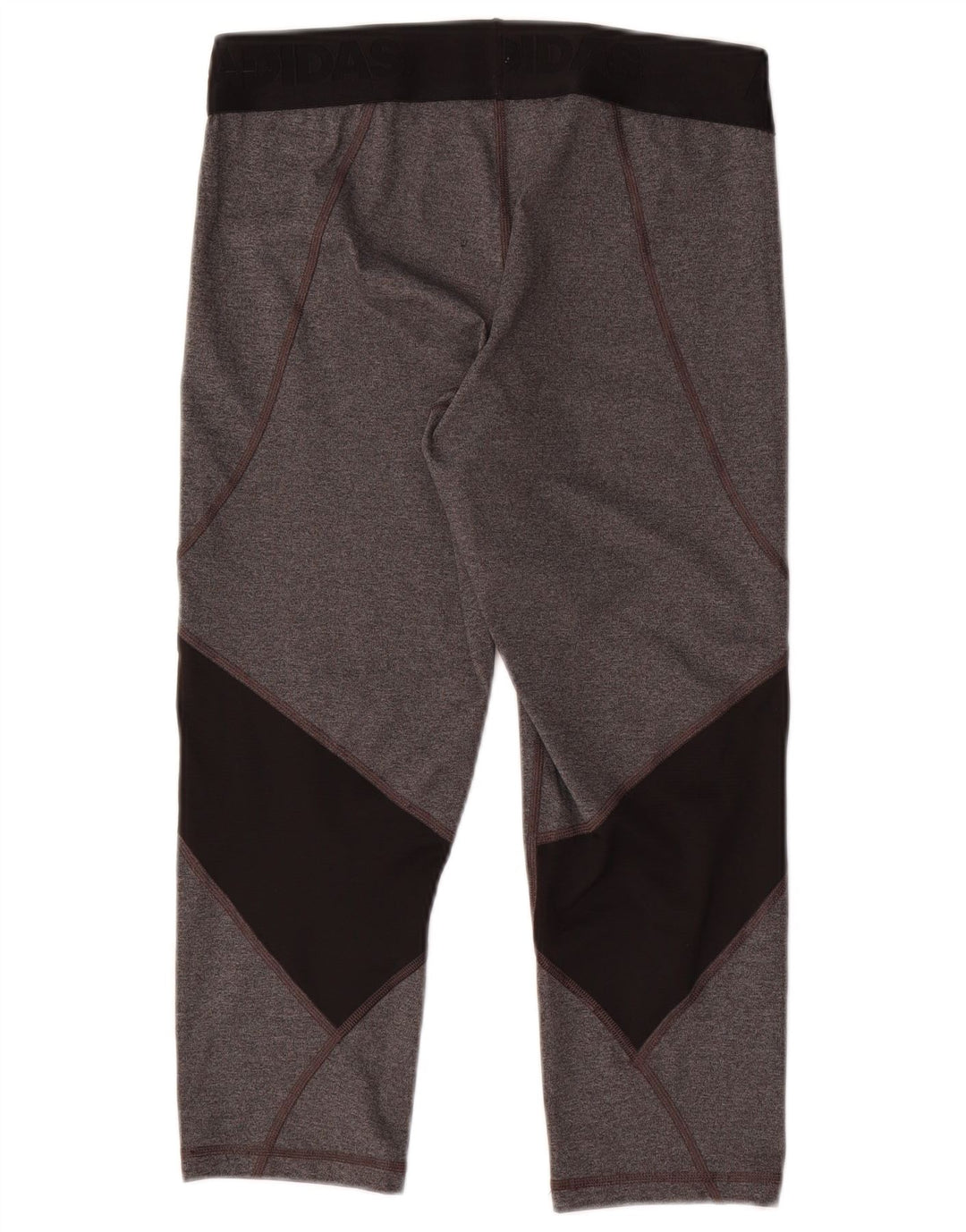 Adidas Womens Climacool Capri Leggings UK 12/14 Medium Grey Colourblock