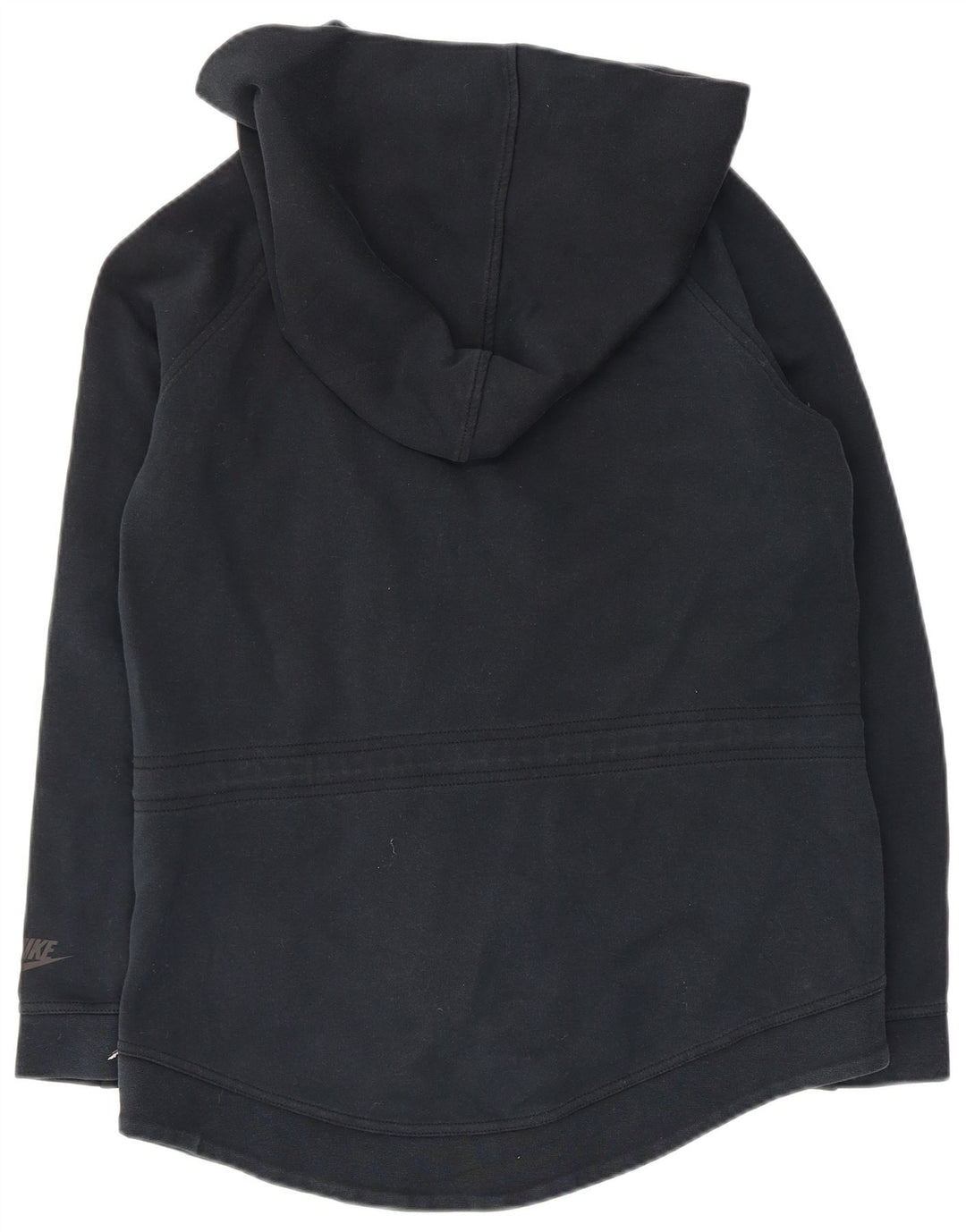 Suéter feminino Nike com capuz e zíper grande, Reino Unido 10, pequeno, azul marinho, algodão