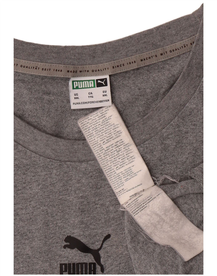 Camiseta masculina Puma Graphic 2XL algodão cinza