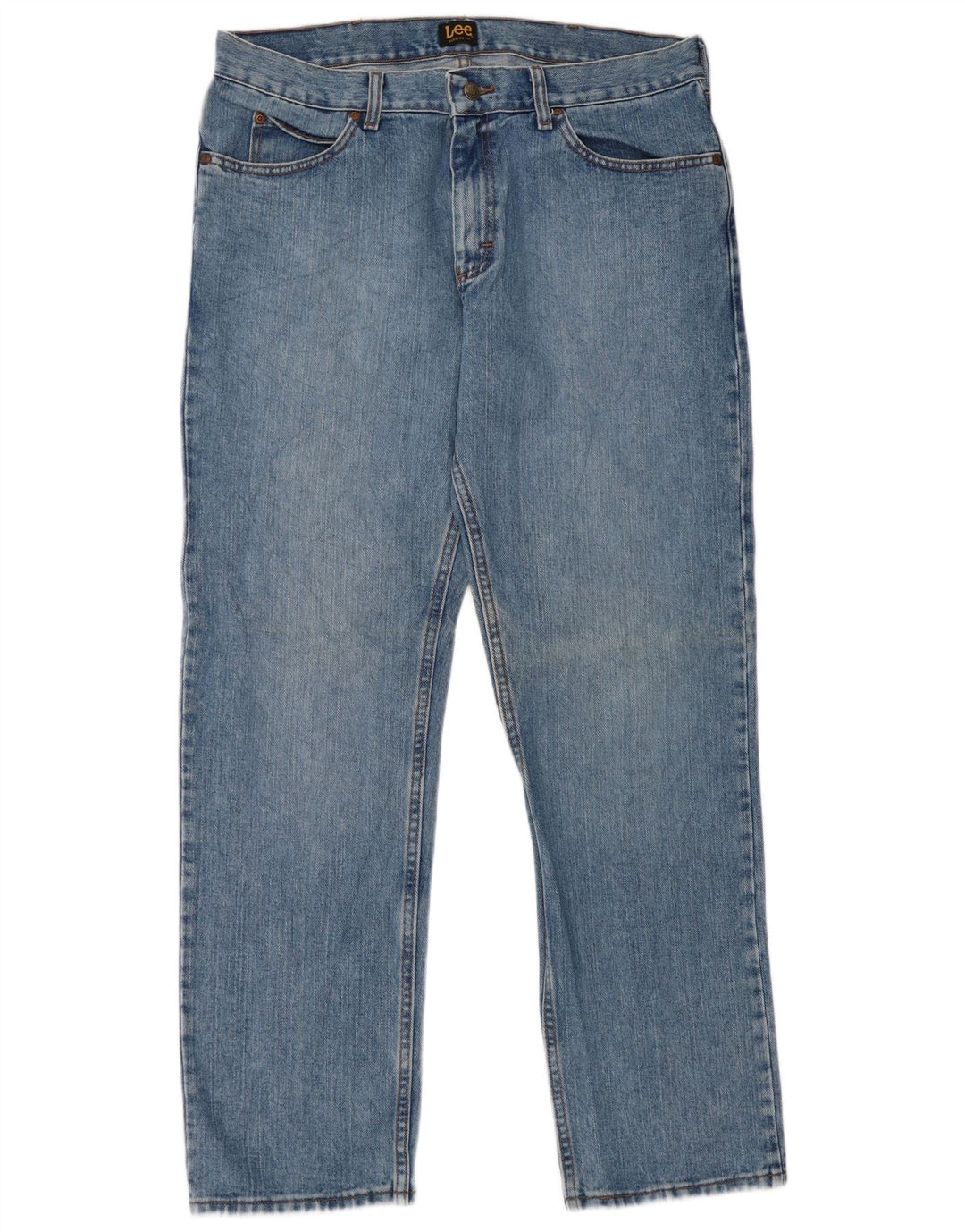 Calça jeans reta masculina LEE Regular Fit W35 L32 algodão azul