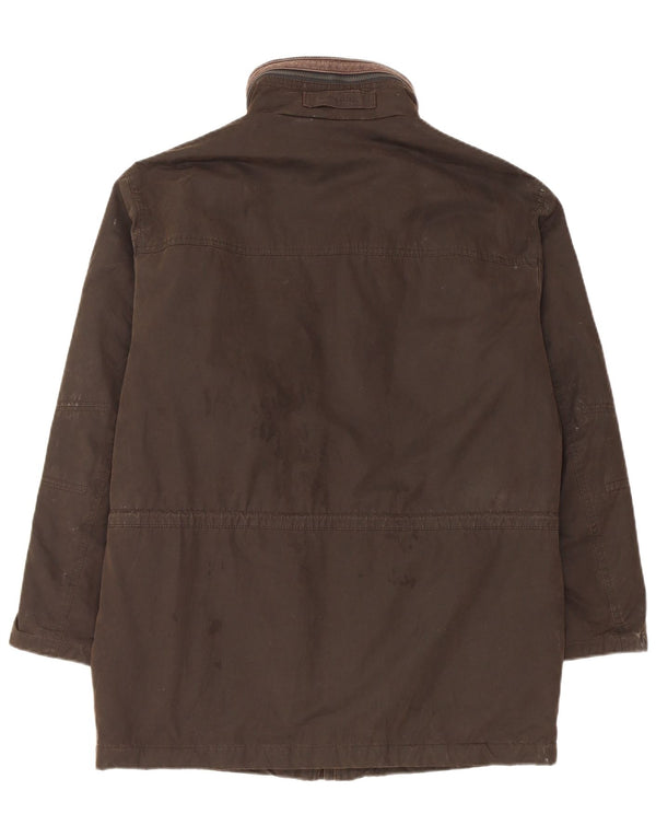 Jaqueta acolchoada masculina Pierre Cardin IT 48 algodão marrom médio