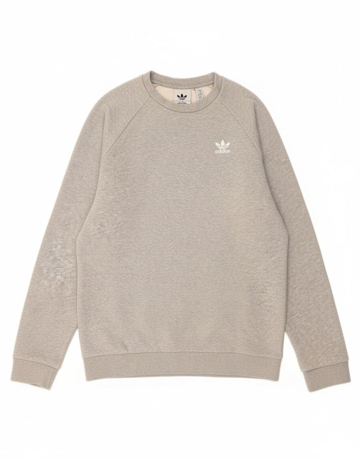 ADIDAS Mens Sweatshirt Jumper XS Algodão Cinzento