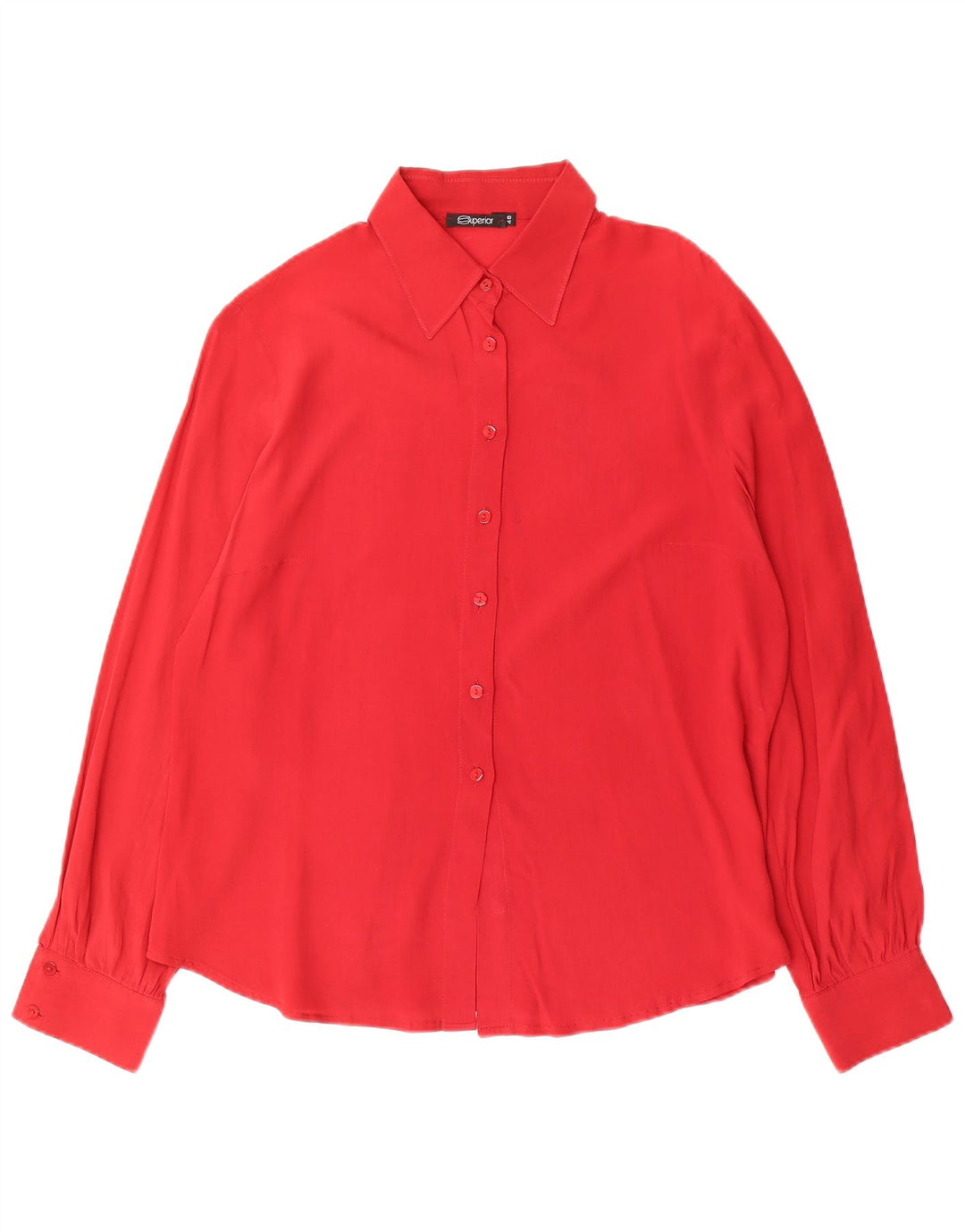 Blusa Camisa Feminina Superior IT 48 XL Seda Vermelha