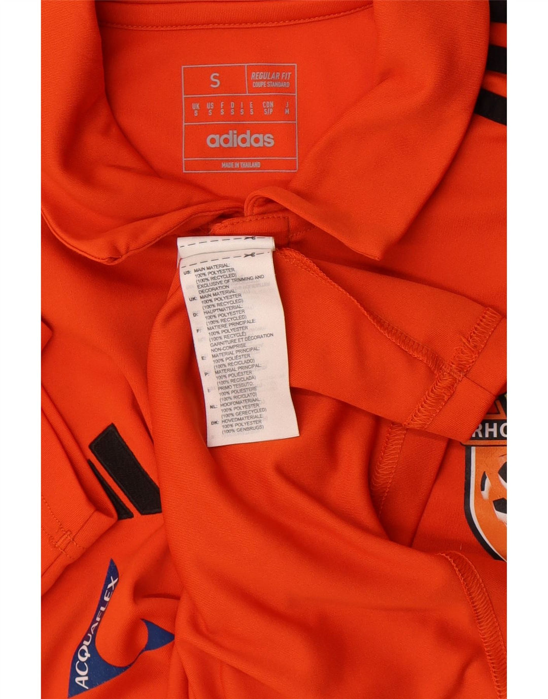 Camisa polo masculina Adidas Aeroready Graphic Regular Fit pequena laranja poliéster
