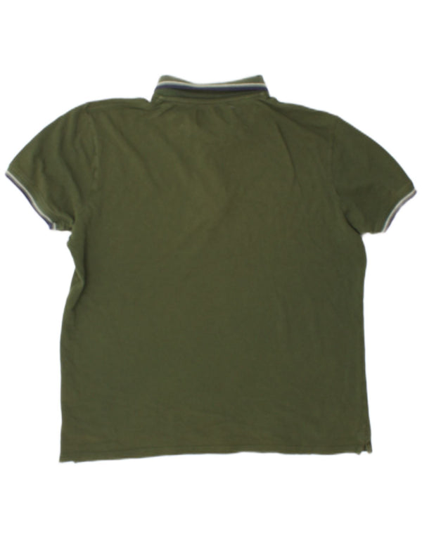 Camisa polo masculina Lyle & Scott grande algodão cáqui