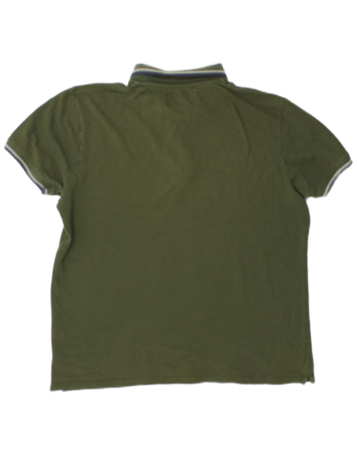 Camisa polo masculina Lyle & Scott grande algodão cáqui