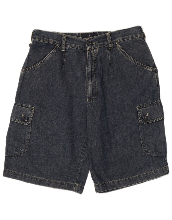 Trussardi Mens Cargo Denim Shorts IT 48 Médio W30 Azul Algodão