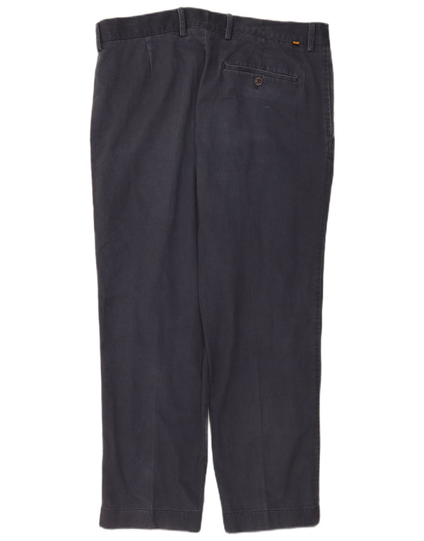 Calça Chino masculina Farah Classic Fit W36 L27 algodão azul marinho