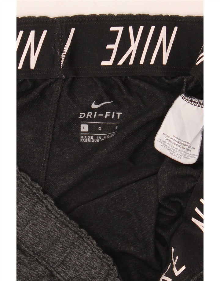 Shorts esportivos masculinos Nike Dri Fit grande poliéster cinza