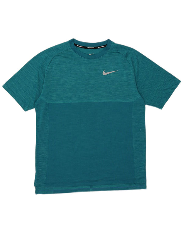 Nike Mens Dri Fit T-Shirt Top Medium Blue Flecked
