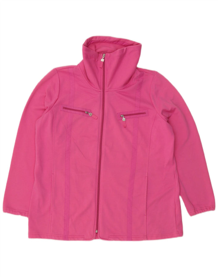 Canda Womens Tracksuit Top Jacket UK 16 Grande Poliéster Rosa