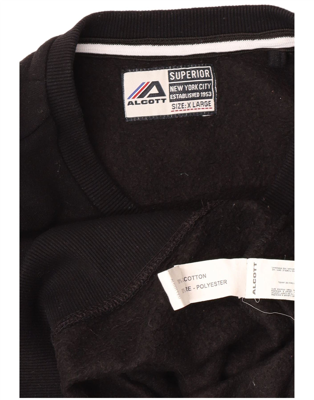 ALCOTT moletom masculino com estampa gráfica da cidade de Nova York XL algodão preto