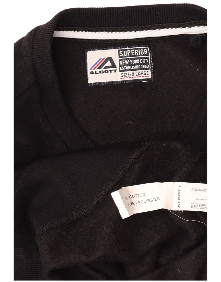 ALCOTT moletom masculino com estampa gráfica da cidade de Nova York XL algodão preto