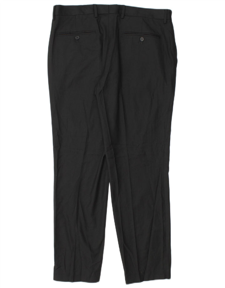 Calça masculina Marks & Spencer Slim Fit W34 L29 Poliéster Preto