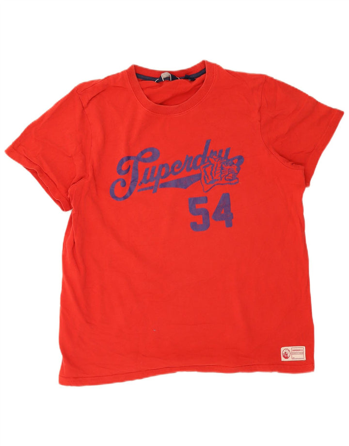 Camiseta gráfica masculina Superdry Top XL algodão vermelho