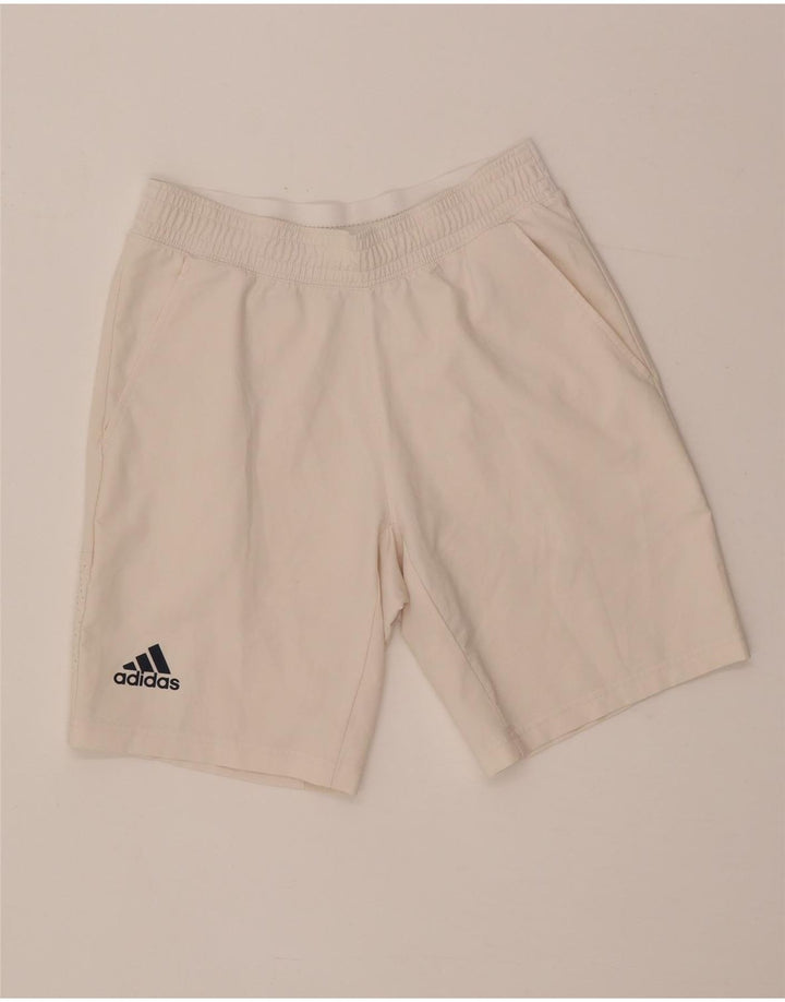 Adidas Mens Sport Shorts Pequeno Off White Poliéster
