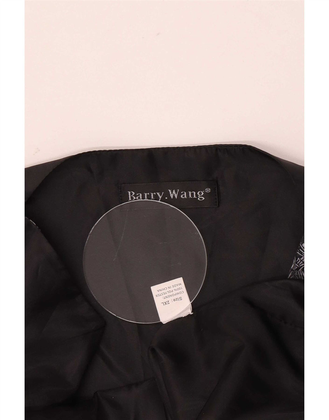 Colete masculino Barry Wang 2XL poliéster paisley cinza